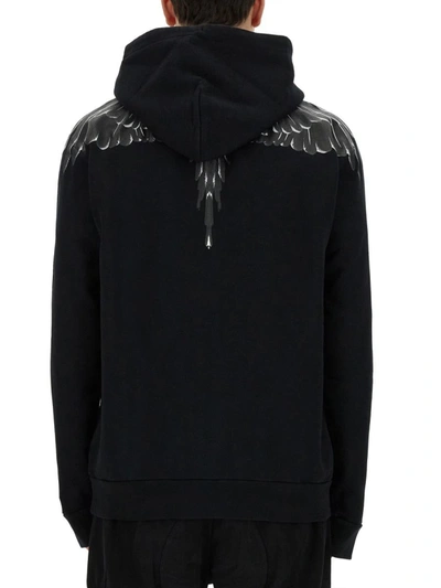 Shop Marcelo Burlon County Of Milan Sweatshirt With "icon Wings" Print In Black