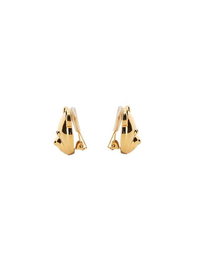 Shop Moschino Teddy Bear Clip Earrings In Gold