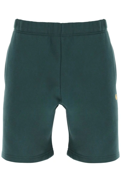 Shop Carhartt Chase Sweat Shorts In Green