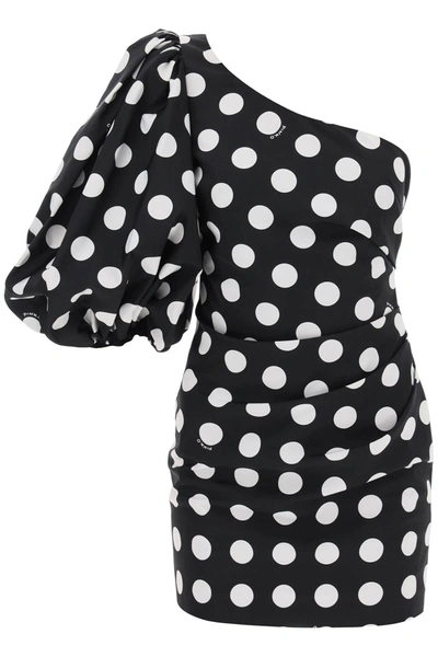 Shop Pinko 'cedro' Polka Dot Mini Dress In Black, White