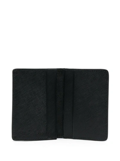 Shop Apc 'stefan' Black Bi-fold Wallet With Logo Print In Leather Woman