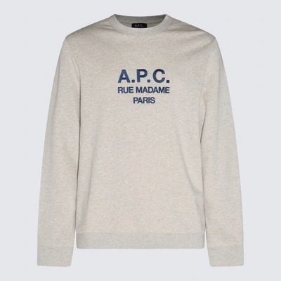 Shop Apc A.p.c. Sweaters In Ecru Chine