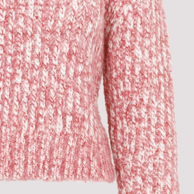 Shop Acne Studios Wool V Neck Sweater In Pink & Purple