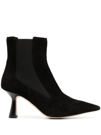 Aeyde Side-zip Leather Ankle Boots In Black