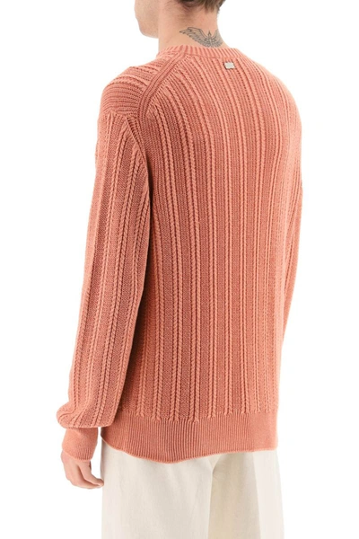 Shop Agnona Cashmere, Silk And Cotton Sweater In Multicolor