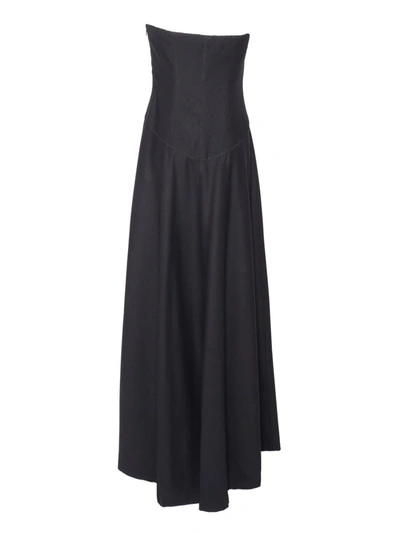 Alberta Ferretti Long Dress In Black