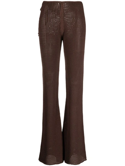 Andreädamo Andreādamo Waist Flare Pants In 003 0477 Nude