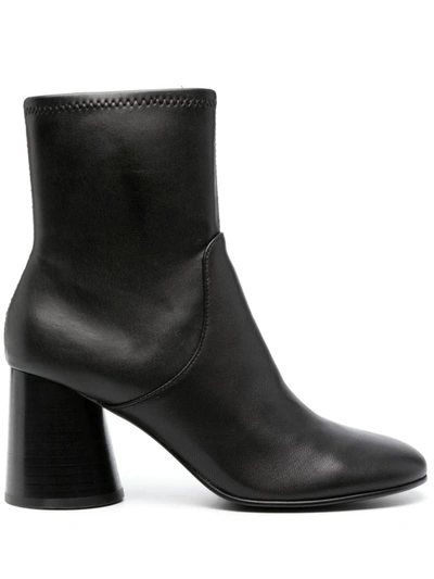 Shop Ash Cl01 Foulard Ankle Boots Shoes In Black