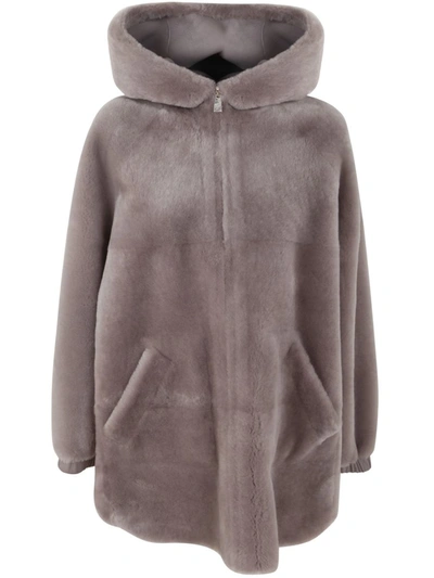 Shop Blancha ® Shearling Jacket Clothing In Grey
