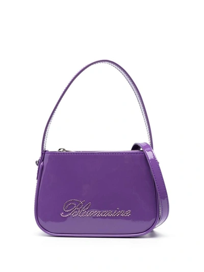 Shop Blumarine Borsa Vernice Bags In Pink & Purple