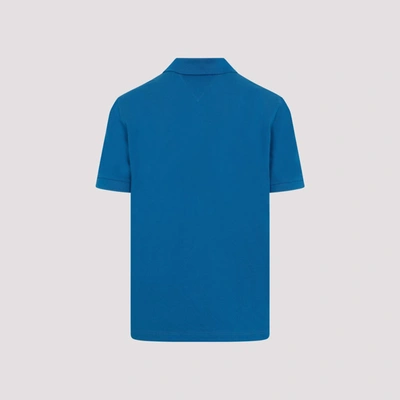 Shop Bottega Veneta Cotton Jersey Polo In Blue