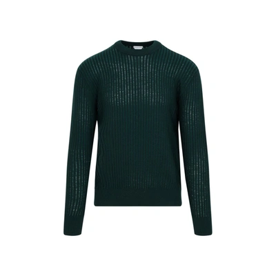 Shop Bottega Veneta Light Wool Sweater In Green