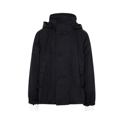 Shop Bottega Veneta Nylon Jacket Coat In Black