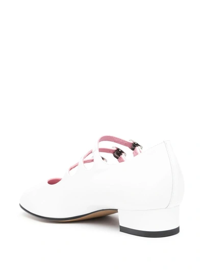 Carel Paris Ariana Patent Leather Mary Janes Ballet Flats In Verni Blanc