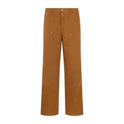 Shop Carhartt Wip  Double Knee Pant Dearborn Pants In Brown