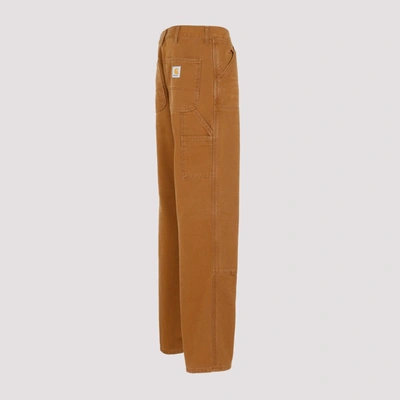 Shop Carhartt Wip  Double Knee Pant Dearborn Pants In Brown