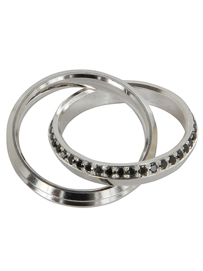 Shop Chin Teo Coed Black Diamond Ring 0.6ct Accessories In Grey