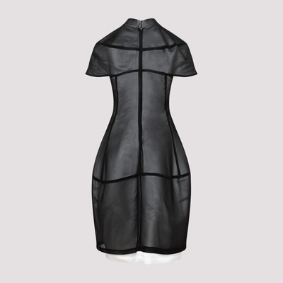 Shop Comme Des Garçons Polyester Mini Dress In Black
