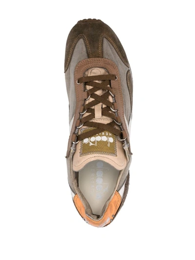 Shop Diadora Equipe H Dirty Stone Wash Evo Sneakers Shoes In Brown