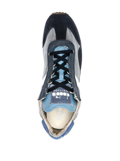 Shop Diadora Equipe H Dirty Stone Wash Evo Sneakers Shoes In Blue