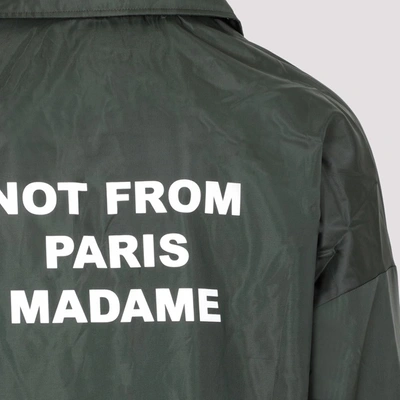 Shop Drôle De Monsieur La Veste Polaire Slogan Down Jacket Wintercoat In Green