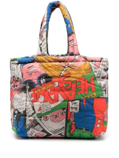 Shop Erl Unisex Comic Medium Puffer Bag Woven Bags In 1  Comic Book