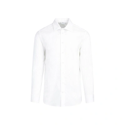 Shop Etro Cotton Roma Shirt In White