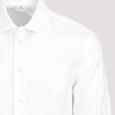 Shop Etro Cotton Roma Shirt In White