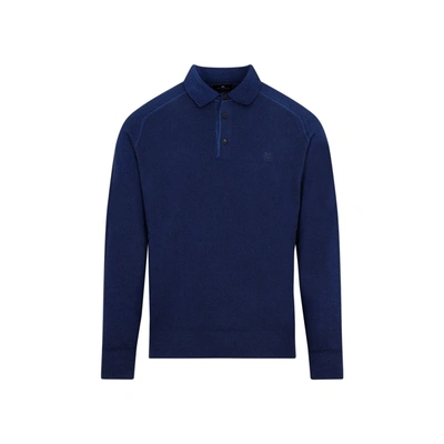 Shop Etro Wool Classic Polo In Blue