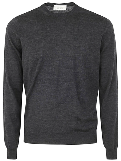Filippo De Laurentiis Royal Merino Long Sleeves Crew Neck Sweater In Grey