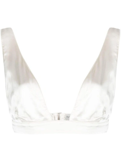 Shop Forte Forte Forte_forte Shining Satin Top Clothing In 0245 White