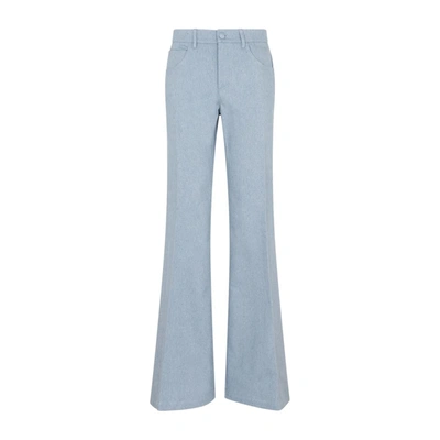 Shop Gabriela Hearst Alteza Cotton Pants In Blue