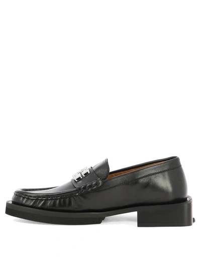 Shop Ganni "rhinestone" Loafers In Black