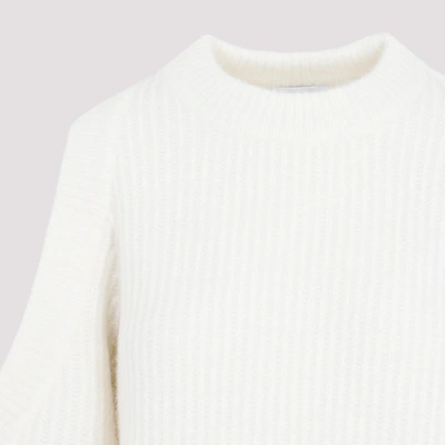 Shop Ganni Ganny Chunky Pullover Sweater In White