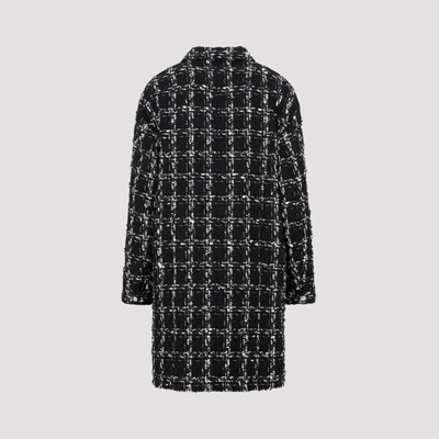Shop Giambattista Valli Checked Bouclé Coat In Black