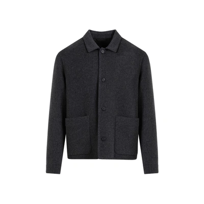 Shop Givenchy Double Face Jacket In Grey