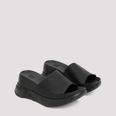 Shop Givenchy Marshmallow Low Wedge Sandals Shoes In Black