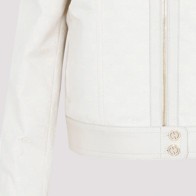 Shop Gucci Cotton Jacket In Nude & Neutrals