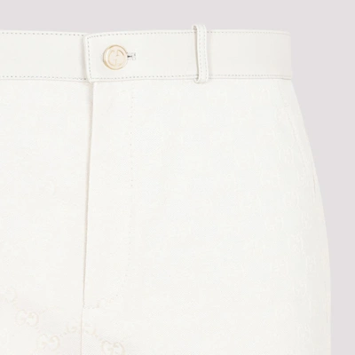 Shop Gucci Gg Cotton Shorts Pants In Nude & Neutrals