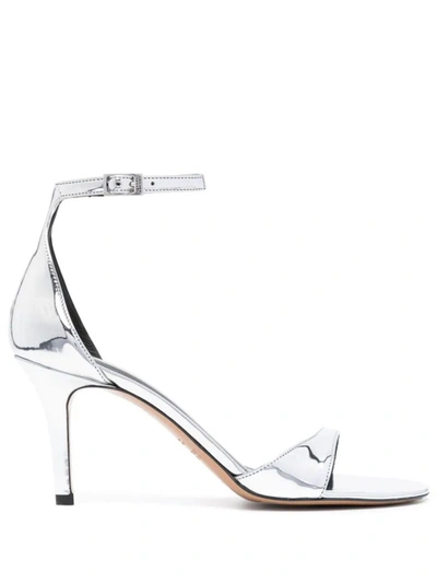 Isabel Marant Ailisa Leather Sandals In Grey