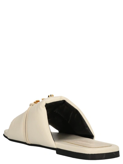 Jw Anderson 10mm Anchor Padded Slide Sandals In White