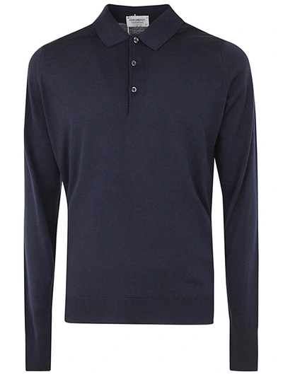 Shop John Smedley Cotswold Long Sleeves Shirt Clothing In Blue