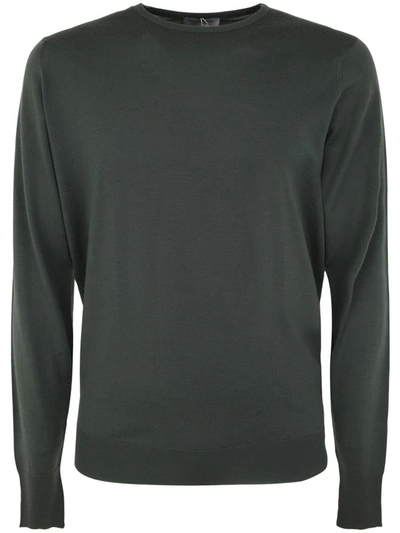 Shop John Smedley Marcus Long Sleeves Crew Neck Pullover Clothing In Green