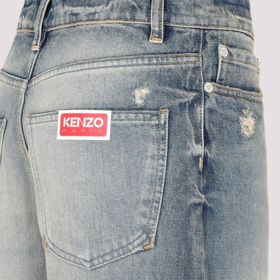 Shop Kenzo Dirty Blue Carrot Fit Jeans