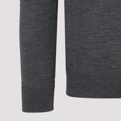 Shop Lanvin Merino Wool Polo In Grey