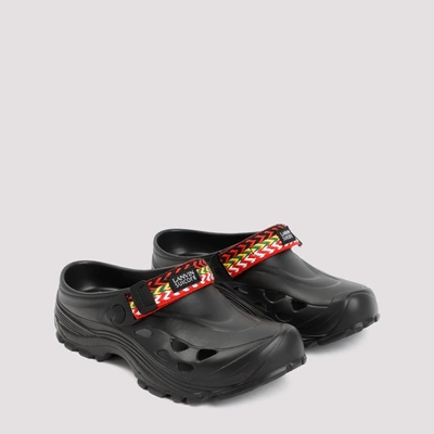 Shop Lanvin X Suicoke Curb Laces Slippers Shoes In Black
