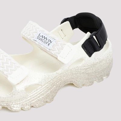 Shop Lanvin X Suicoke Curb Laces Sandals Shoes In Nude & Neutrals