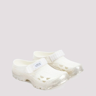Shop Lanvin X Suicoke Curb Laces Slippers Shoes In Nude & Neutrals