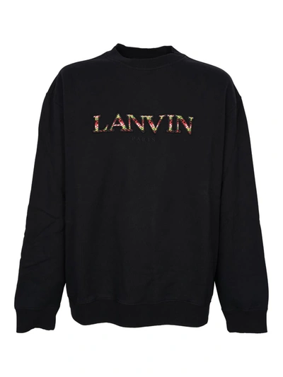 Shop Lanvin Logo Sweatshirt Clothing In Black