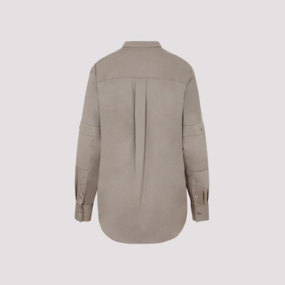 Shop Lemaire Officer Collar Shirt In Nude & Neutrals